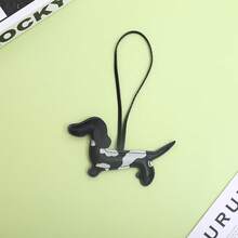 Spot Creative Double-Sided Leather Three-Dimensional Dachshund Cute Bag Pendant Key Chain Mobile Phone Case Pendant High-End Sense - Multicolor - View 12