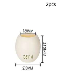 1/2pcs Simple Elegant White Spherical Weatherproof Plastic Planter - For Indoor/Outdoor Use, Suitable For Artificial Plants, Succulents, Ferns, Ideal For Home Decor, Office Placement, Suitable For Snake Plant, Pothos, Ferns - Multicolor - View 42