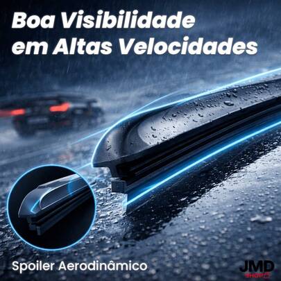 Palheta de Para-brisa com Borracha Tripla e Desempenho Superior em Qualquer Chuva