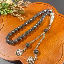 33pcs 8mm Black Agate Rosary Beads Arabic Prayer Beads, Turkish Style Middle Eastern Bracelet - Multicolor - View 11