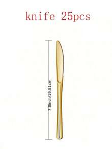 50/25/12/7pcs Gold Plastic Cutlery Set; Knives, Forks, Spoons, Suitable For 50 Guests, Cake Forks, Dessert Spoons, Salad Knives And Forks, Pasta Forks And Spoons, Reusable And Washable, Premium Tableware, Ideal For: Birthday, Wedding, Party, Family Gathering, Team Building, Outdoor BBQ, Camping, Banquet, School Supplies, Graduation Ceremony, Holiday Party And More Occasions (Full Cutlery Set, Full Kitchen Utensils Set, Cutlery, Gold Cutlery) - Gold - View 15