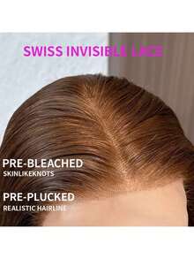 200 Density HD Lace Front Wigs Human Blended Hair 13x4 13x6 5x5 Straight Human Frontal Hair Glueless Wigs For Women Pre Cut Pre Plucked With Baby Hair 4# Chocolate Dark Brown Color 24 Inch - Brown - View 4