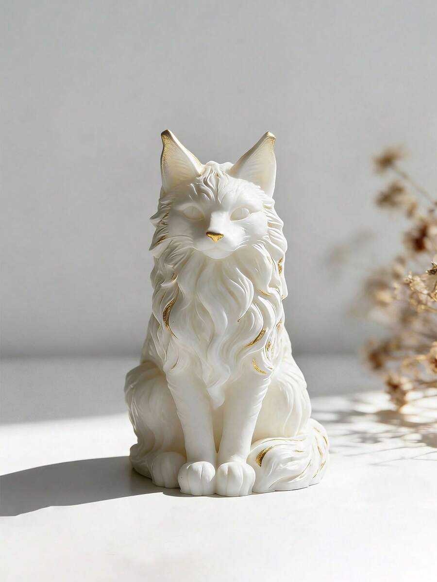 3D Maine Coon Cat Candle Silicone Mold, Small Cat Wax Melt, Soy Wax, Soap, Resin, Cement Craft Mold, Handmade Candle Making Supplies, Desktop Decor, Home Gift