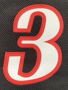 男士黑色3号冰球球衣休闲长袖刺绣V领T恤，派对及运动服饰，春季款 - 黑色 - 查看 3