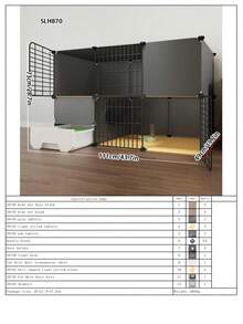 Cat Litter Box Enclosure With Cat House, Large Indoor Cat Villa With Free Space - Multicolor - View 18