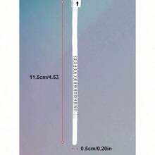 1pc Exquisite White Ring Size Measuring - Soft And Adjustable Jewelry Measuring Tape Accurate Ring Size Measurements At Home (Engagement And Wedding Rings), Making It Family And Friends! - White - View 7