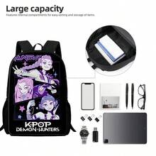 K-POP Witch Hunting Girl Group Print Cartoon Anime Backpack, Lightweight Student Bag - Multicolor - View 3