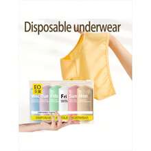 Disposable Underwear For Business Travel And Postpartum Use, Independent Portable Packaging - Colorful 5 Pack - View 2