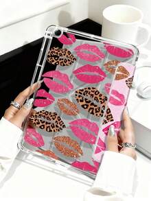 Lips The Pattern Of Lip Prints Tablet Case Compatible With Air 11-Inch M3 2025 / M2 2024, Air 5th Generation 2022 , (A16) 11 Inch 11th Generation 2025,Compatible With Samsung Galaxy Tab,Kindle Paperwhite 12th Gen 2024, Clear Back ,Fashion Pattern Protective Case,Automatic Sleep And Wake-Up Function, Airbag Protection, Suitable For Gifts And Office Use - Multicolor - View 4