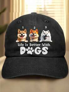 Custom-Made Personalized Hats, Featuring Multiple Names And Photos, Custom Pet Photos, Dog Photos, A Retro Washed Style, Five Color Options. Perfect For Dads, Father's Day Gifts, Birthday Gifts, And Stylish Items. Gifts For Pet Lovers - Multicolor - View 33