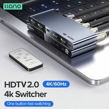 Llano HDTV 2.1 Switch, 4 In 1 Out 8K HDTV Switch With IR Remote Control, Supports VRR, CEC, HDR, Dolby Atmos, 4K@120Hz HDTV Switch Selector - Silver-4K - View 2