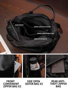Women's Backpack, Convertible Shoulder Bag And Handbag, Waterproof Soft PU Travel Backpack With Multiple Pockets, Stylish Large Capacity Daily Backpack Suitable For Daily Use, Work, Shopping And Travel, Suitable For IPad, Mobile Phone, Cosmetics And Umbrella, Durable Metal Hardware And Adjustable Watch Strap, Ideal Gift For Fashionable Women. - Multicolor - View 7