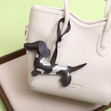 Spot Creative Double-Sided Leather Three-Dimensional Dachshund Cute Bag Pendant Key Chain Mobile Phone Case Pendant High-End Sense - Multicolor - View 6
