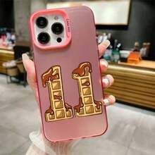 ファッションアニメランプビスケット11カバー、Apple 17 16E 16 15 14 13 12ミニプロマックスプラスを使うカラフルシルバーフォンケース  11/12/13/14/15/15プロ/15プラス/15プロマックス/7プラス/8プラス/11プロ/12プロ/13プロ/14プロ/11プロマックス/12プロマックス/13プロマックス/14プロマックス/14プラス/5 - 半透明の黒 - チェックする 4