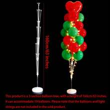 一套气球支架、气球支架套装、气球配件和氛围装饰配件，包括透明塑料柱和透明杆——适用于各种派对活动，例如婚礼、生日、周年纪念日、毕业典礼、圣诞节和感恩节。产品不包含气球。