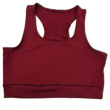 Kit Of 2 High-Support Fitness Gym Tops - Fashionable Workout Cropped Tops - 1 rượu vang đỏ + 1 rượu vang trắng - Xem 2