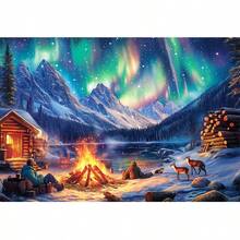 1000pcs Paper Jigsaw Puzzle, Landscape Oil Painting Style, Stress Relief & Brain Teaser