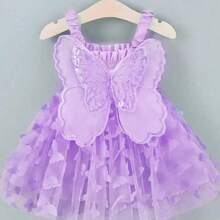 Vestido INFANTIL MENINA BRILHETE BORBOLETA NA JARDIM ENCANTADO NO ANIVERSARIO - Lavanda - Visão 4