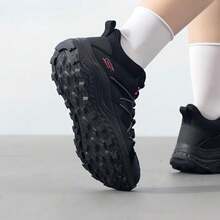 Skechers 女鞋新款緩震健身運動鞋休閒厚底老爹鞋 - 黑色 - 查看 6