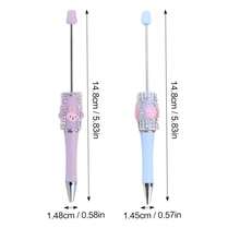 Set de 8 bolígrafos de punta de 1.0 mm con diseño de cristales de imitación, de 5.83 pulgadas de largo, tinta negra suave, diseño con cristales brillantes, adecuado para oficina, eventos, colección de papelería - Multicolor - Ver 4