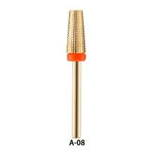 1pc Gold Tungsten Carbide Nail Polishing Drill Bit, For Nail Removal And Buffing, Nail Art Manicure In Home Or Salon - Gold - View 10