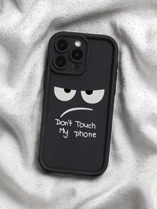 1个磨砂TPU减震手机壳，竹纹凹槽设计，卡通图案和英文标语，兼容 17 Pro Max、17 Pro、17、16 Pro Max、16 Pro、16 Plus、16、15 Pro Max、15 Pro、15 Plus、15、14 Pro Max、14 Pro、14 Plus、14、13 Pro Max、13 Pro、13 Mini、13、12 Pro Max、12/12 Pro、12 Mini、11 Pro Max、11 Pro、11、XS Max、XR、X/XS、7/8 Plus、7/8 - 黑色 - 查看 1