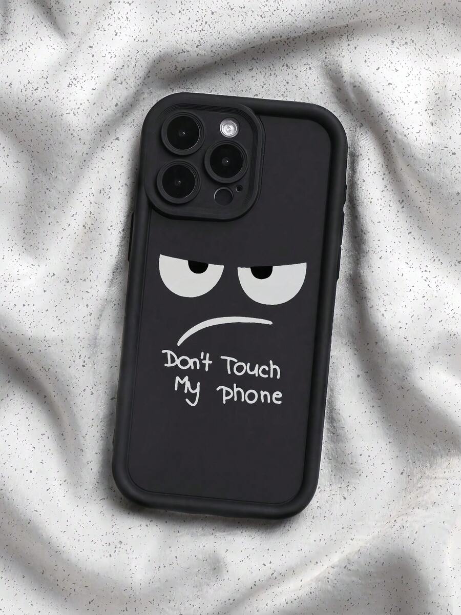 1个磨砂TPU减震手机壳，竹纹凹槽设计，卡通图案和英文标语，兼容 17 Pro Max、17 Pro、17、16 Pro Max、16 Pro、16 Plus、16、15 Pro Max、15 Pro、15 Plus、15、14 Pro Max、14 Pro、14 Plus、14、13 Pro Max、13 Pro、13 Mini、13、12 Pro Max、12/12 Pro、12 Mini、11 Pro Max、11 Pro、11、XS Max、XR、X/XS、7/8 Plus、7/8 - 黑色 - 查看 1