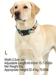 Bohemian Style Printed Adjustable Pet Collar, Suitable For Small, Medium And Large Dogs - Multicolor - View 48