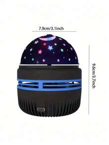 1 Đèn chiếu pha lê bầu trời đầy sao USB, đèn ngủ LED, thích hợp trang trí không gian phòng ngủ tại nhà, đèn mặt trăng xoay hình sao cho câu lạc bộ DJ, quà tặng hoàn hảo cho Lễ Tạ ơn, Ngày lễ tình nhân, Sinh nhật - Dự án Ngôi sao mới - Xem 9