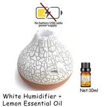 1 pieza Difusor de aroma eléctrico para el hogar, humidificador de dormitorio con luz nocturna, difusor de aromaterapia de niebla fría ultrasónica, adecuado para el hogar, dormitorio, yoga, oficina, Navidad y otras ocasiones - humidificador volcán - Ver 22