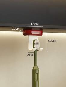 镜柜牙刷收纳架，浴室壁挂式无孔电动牙科器械收纳架，复古风格浴室挂架 - 多色 - 查看 6