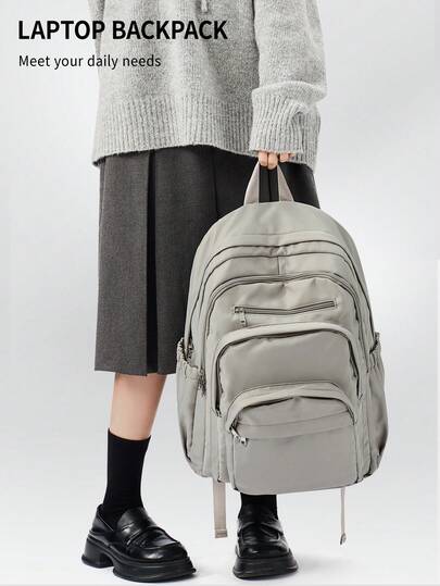 حقيبة ظهر للكمبيوتر المحمول للنساء، حقيبة كمبيوتر محشوة كلاسيكية 14/15.6 بوصة للعمل والسفر مع حجيرة للكمبيوتر المحمول، خفيفة الوزن مقاومة للماء، حقيبة ظهر كاجوال للمدرسة والجامعة مع جيوب متعددة للرجال والنساء، حقيبة ظهر مدرسية عصرية للبنات، خيارات 4 ألوان