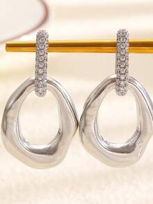 一对时尚夸张、大气、高端的不规则圆形耳环，尽显女性气质，个性十足，高端大气，适合日常佩戴。 - 耳環 - 查看 8