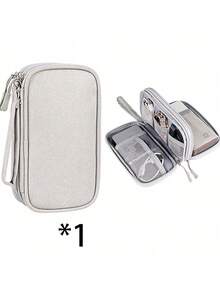 1pc Customizable Name Electronic Storage Bag, Waterproof Travel Storage Bag, Portable Travel USB Drive, Hard Drive, Earphone Storage Bag, Multifunctional Electronic Accessories Storage Bag, Suitable For Daily Use, School, Work Or Travel, Waterproof And Easy To Clean, Picnic, Outing, Travel, Birthday Gift, Teacher's Gift, Christmas Gift - Multicolor - View 13
