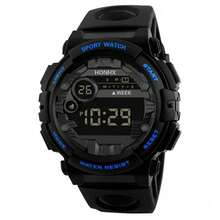 100% Quality Guaranteed100% Quality GuaranteedHONHX  Multifunctional Outdoor Sports Watch For Young People Water Resist Elegant Design For Students Digital Display - 62X - 66F Blue - View 3
