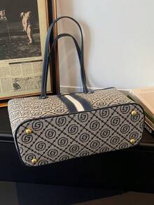 2025新款复古时尚简约大容量腋下包，多功能单肩包，通勤包，女士品牌手提包 - 藍色 - 查看 10