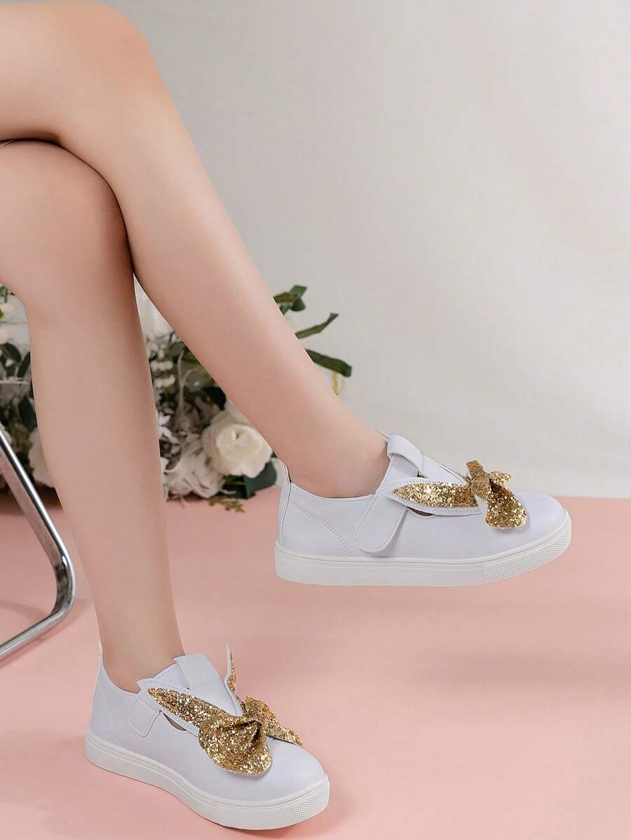 2026新款时尚运动鞋，蝴蝶刺绣印花鞋面，波西米亚风运动鞋，沙滩鞋，休闲鞋，软底鞋，学生运动鞋 - 白色 - 查看 1