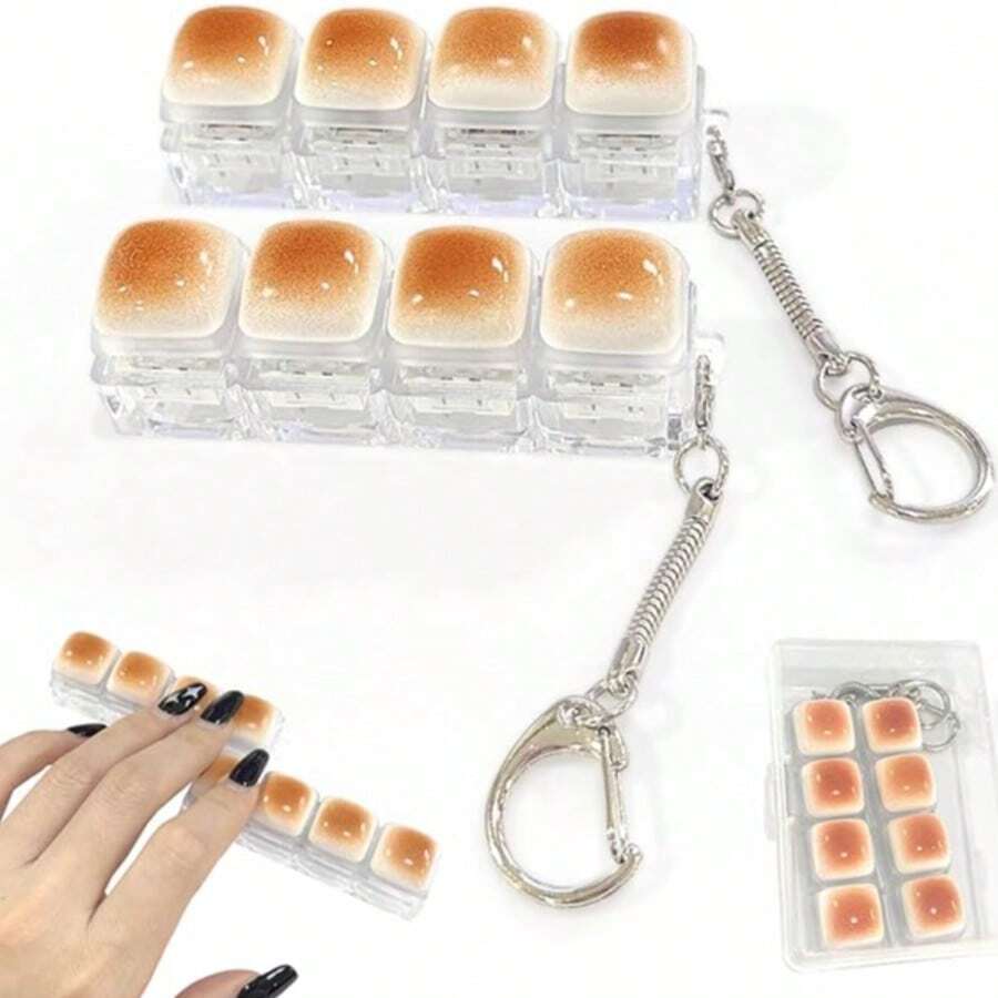 1 món đồ chơi giảm căng thẳng hình bàn phím bánh mì caramel - Âm thanh giòn tan, móc khóa đồ chơi giảm lo âu dành cho người lớn, dùng khi làm việc, du lịch, ở nhà - Giảm lo âu và cải thiện khả năng tập trung - Nhiều màu - Xem 1