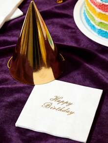 30/15/1包“生日快乐”印花餐巾纸，一次性派对餐具，鸡尾酒餐巾纸，生日派对主题餐巾纸，餐厅、家庭厨房必备 - 彩色 - 查看 4