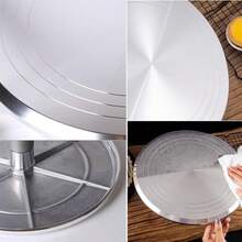Plato giratorio de metal para tartas, soporte para tartas antideslizante, herramienta de repostería para decorar tartas, utensilio de cocina para uso doméstico, productos de cocina para el hogar - Rosa - Ver 6