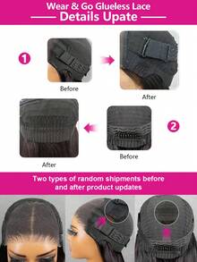 ISEE HAIR Wear Go Bob 假发 7*5 蕾丝闭合无胶直发真人发假发 预拔毛预剪蕾丝自然发际线 180% 密度 8-14 英寸自然色闭合假发 女士日常佩戴 - SNatural - 查看 4