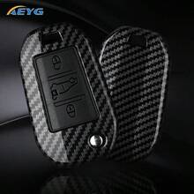 Ốp bảo vệ chìa khóa xe hơi bằng sợi carbon ABS cho Peugeot 208 301 307 308 508 2008 3008 5008 Expert và C3 C4 C5 Cactus C6 C8 - Peugeot A - Xem 1