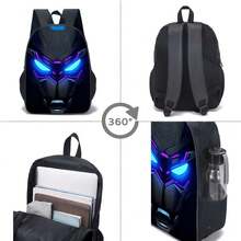 Ba lô phong cách Cyberpunk thường ngày dành cho học sinh, ba lô đi học bằng polyester bền chắc với ngăn đựng laptop, dây đeo vai có đệm điều chỉnh được và khóa kéo chắc chắn, phù hợp cho công việc, du lịch, chơi game - Ba lô thời trang unisex, món quà lý tưởng (Bền và nhẹ) - Nhiều màu - Xem 7