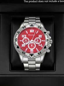 1 Piece Multi-Function Men's Quartz Watch, Silver-Tone Case, Paired With Silver Metal Strap And Blue Multi-Function Dial, Showcasing Refined Business Style And Fashionable Charm. Suitable For Christmas Parties, New Year Commuting, And Various Occasions. - Silver - View 17