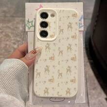 1个TPU材质花卉鹿纹时尚保护手机壳，兼容三星A05s、A12、A13、A14、A14 4G、A15、A21s、A23、A25、A32、A32 5G、A34、A35、A50s、A51、A52、A53、A54、A55、A71、A72、A73、S10、S20 FE、S20 Ultra、S21 Ultra、S22、S22 Plus、S23、S24、红米10C、12C、Note 10、11、12、13、Pro Plus、Note 8、9 Pro等机型。 - 白色 - 查看 3