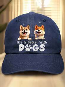 Custom-Made Personalized Hats, Featuring Multiple Names And Photos, Custom Pet Photos, Dog Photos, A Retro Washed Style, Five Color Options. Perfect For Dads, Father's Day Gifts, Birthday Gifts, And Stylish Items. Gifts For Pet Lovers - Multicolor - View 29