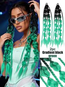 1件24英寸渐变色马尾假发，Y2K风格马尾，自然时尚的合成假发片，适合音乐节、圣诞派对和其他场合。 - 漸層 - 查看 15