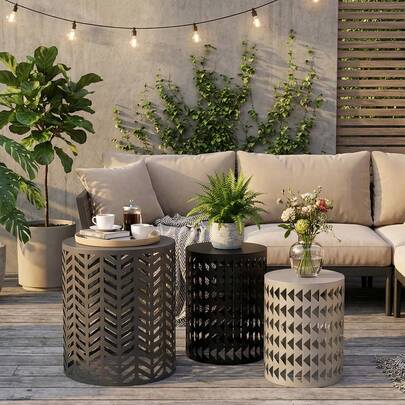 3-Piece Stackable Garden Stool Set, Suitable For Home Offices And Indoor Gardens.