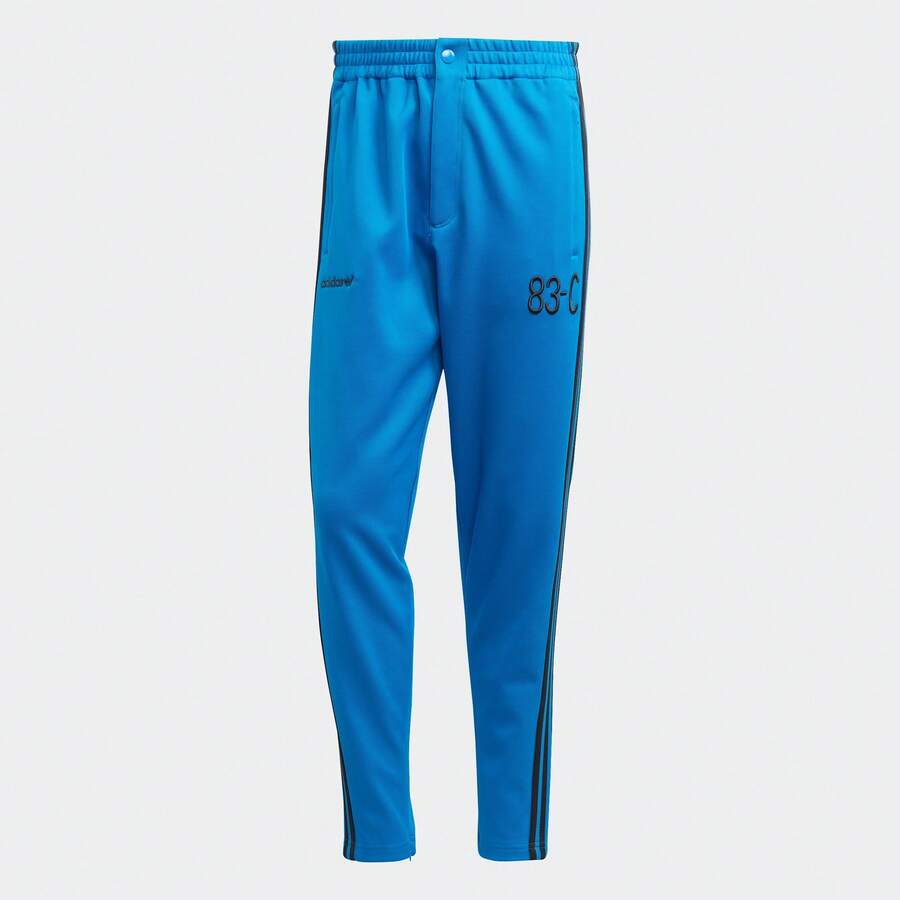 Adidas Men's Vintage Comfortable Casual Sports Knit Zip-Up Tapered Pants - Toba Blue - View 1