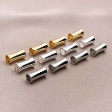 15pcs Bamboo Stick Shaped Brass Beads Real 18K Gold Plated Tube Loose Spacer Beads For DIY Jewelry Necklace Bracelet Making Supplies Craft - Multicolor - View 6